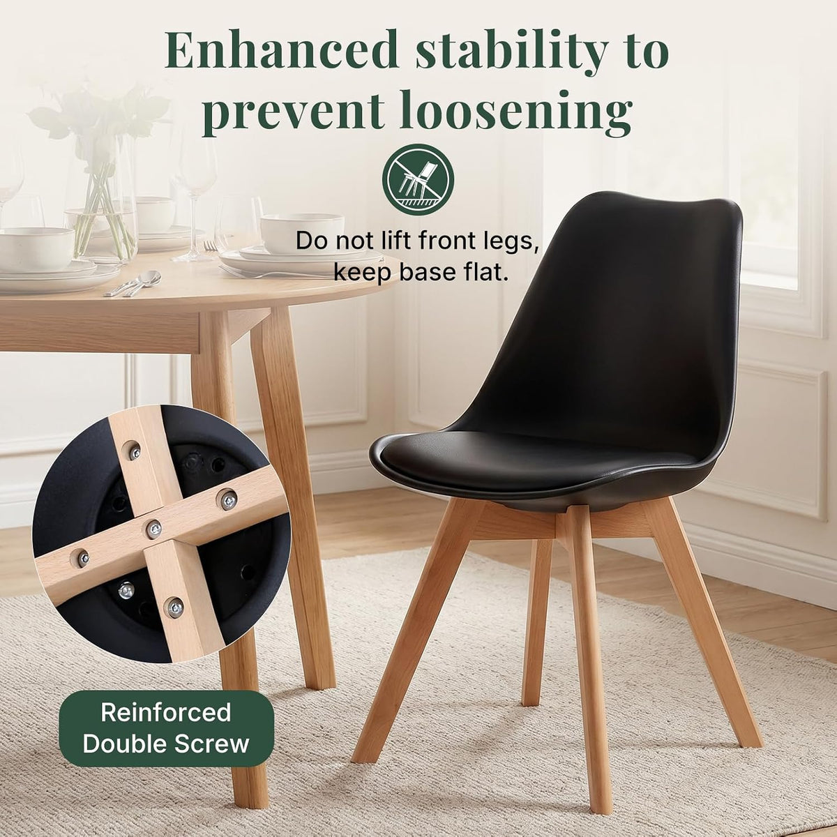 42in Round Dining Table Set for 4, Kitchen Table with Chairs | Circle Table, PU Leather, Metal Cross Base, Storage Shelf, Breakfast Nook, Space-Saving, Apartment, Living Room, Brown Black