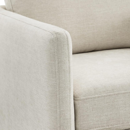CHITA Swivel Accent Chair, FSC Certified Wood Frame, Fully Assembled, Linen | Linen Fabric Arm Chair with 360° Swivel Wood Base, Mid Century Modern Living Room Chair, 33"Dx30"Wx33"H, 300 Lb Capacity
