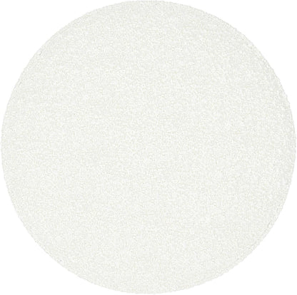 Spatial Order 22" Round Ottoman with Wooden Base - Cream Textural Fabric