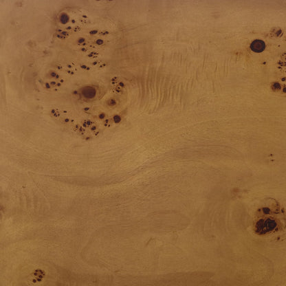 SAFAVIEH Home Collection - Willshine Natural Brown Accent Table, 1 Drawer Side Table, Open Shelf Storage, Burl Wood Look, Fully Assembled (ACC6613A)