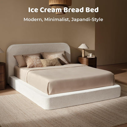 RECCI Airframe Bread Queen Curved Cloud Platform Bed Frame