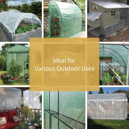 GUARD SHIELD Clear White Tarp Heavy Duty 20x20 Feet Waterproof for Greenhouse Outdoor Garden Poly Cover UV Resistant 3x3 Weave 10mil