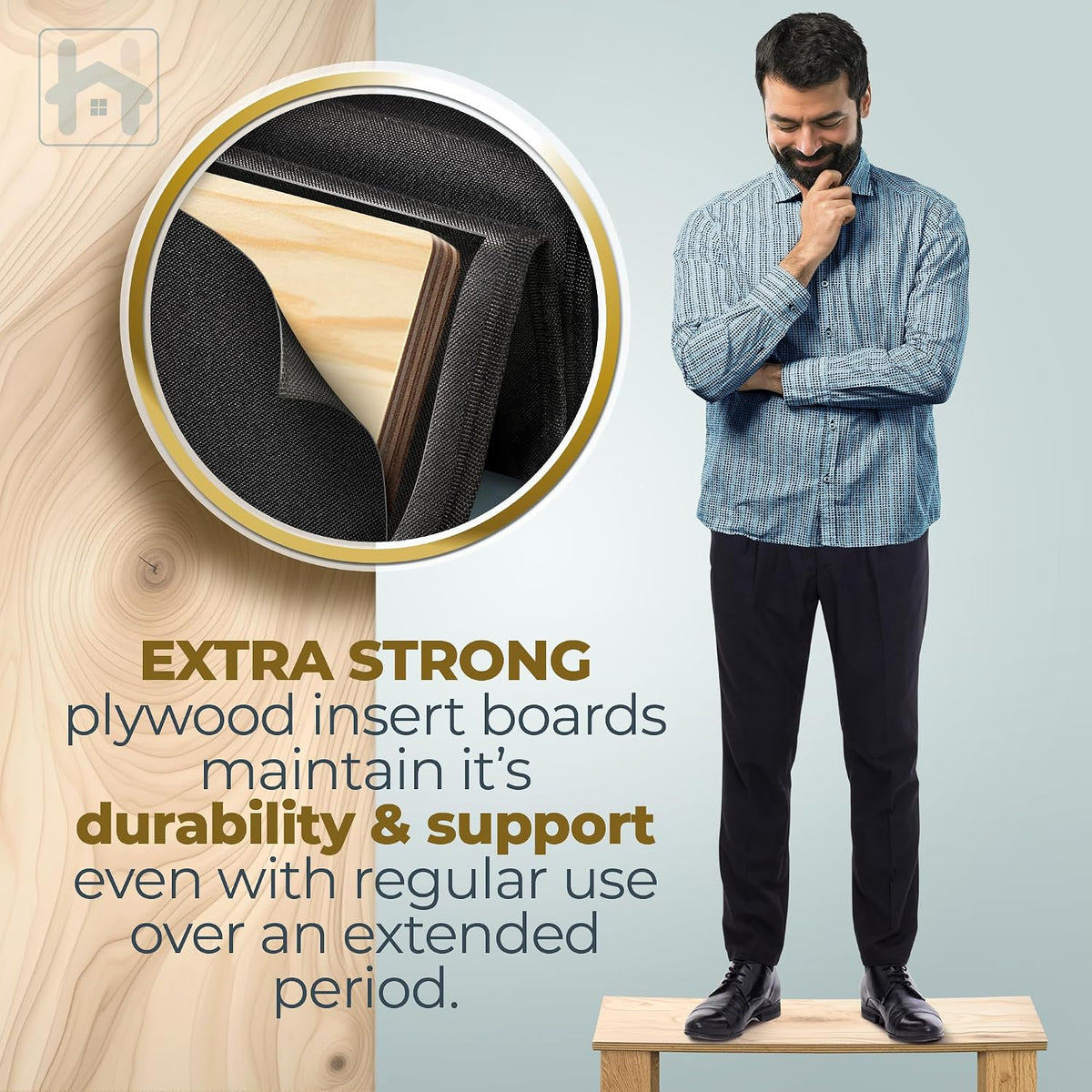 Golden Home Essentials Heavy Duty Couch Support for Sagging Cushions – 23in x 72in Extra Wide Sofa Cushion Board - Anti-Slip Sofa Cushion Support Board | Breathable Material