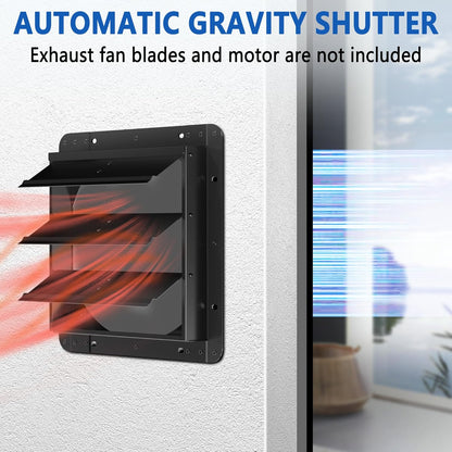 10 Inch Aluminum Automatic Shutter Louver Vent (No Fan Blades and Motor) for Home Attics, Workshops, Barn, Greenhouse