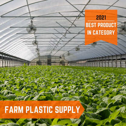 Farm Plastic Supply - Clear Greenhouse Plastic Sheeting - 6 mil - (25' x 9') - 4 Year UV Resistant Polyethylene Greenhouse Film, Hoop House Green House Cover for Gardening, Farming, Agriculture