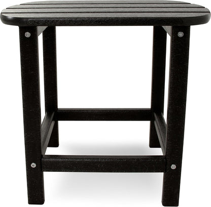 POLYWOOD SBT18BL South Beach 18" Outdoor Side Table, Black