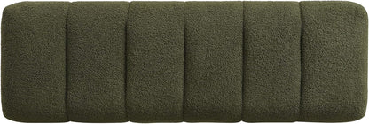 Merax 50" Green Boucle Upholstered Dining Bench Entryway Bench | No Assembly Required, End of Bed Ottoman, for Living Room Dining Room Bedroom, Floor-Friendly Feet Pads, Bear 300 LBS