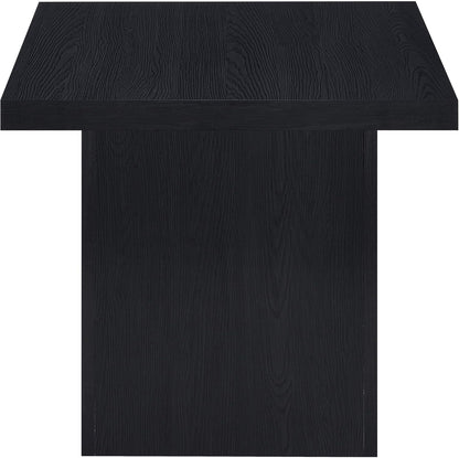 Coaster Home Furnishings - Devar - Wood - Square End Table with Thick Top, Plinth Base, and Blocky Frame - Living Room - 23.5-Inch - Black - 706277