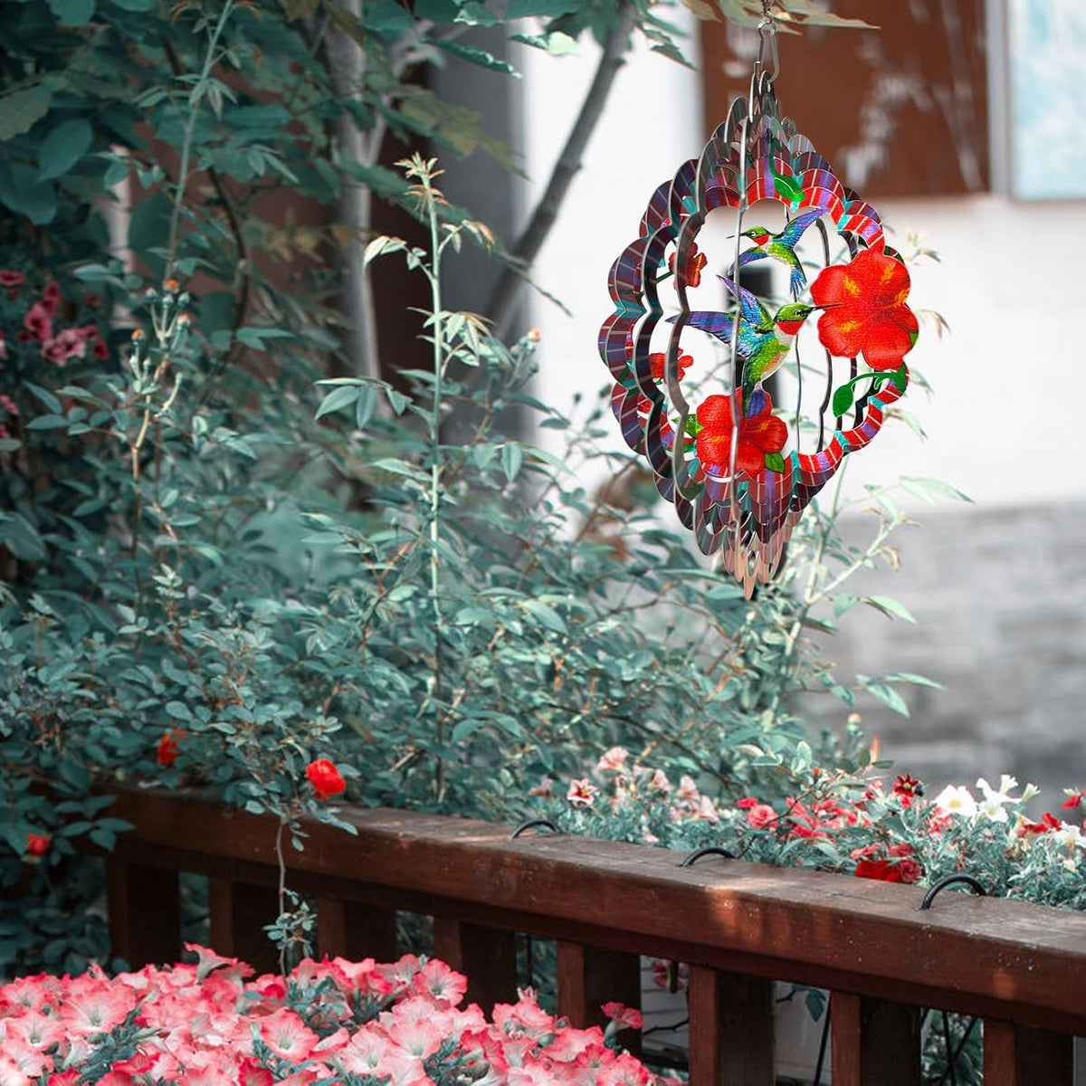 Hummingbird Wind Spinners Outdoor,6in Mandala Wind Spinner Hummingbird Gift for Women Men,Wind Spinner for Yard and Garden,Wind Sculpture for Yard Art Decorations,Christmas Decoration