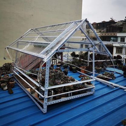12' X 12' Clear Tarps Heavy Duty Waterproof PVC Vinyl 14 Mil Thick, Glass Tarpaulin with Metal Grommets, Protects Against Water, Tear, Cold Weather Resistan for Greenhouse Balcony Garden