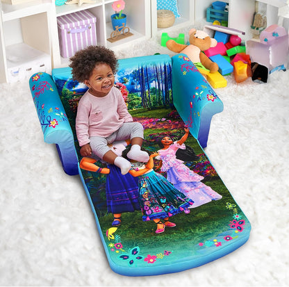 Marshmallow Furniture 2 Pack 2-in-1 Flip Open Foam Compressed Sofa Bed, Encanto