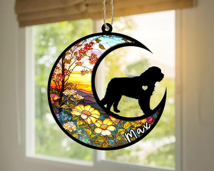 Personalized Dog Memorial, Custom Name Maremma Sheepdog Dog Christmas Ornament with Name, Custom Breeds, Pet Loss Light Catcher, Gifts for Lovers Loss of Pet Sympathy on Mothers Day Christmas