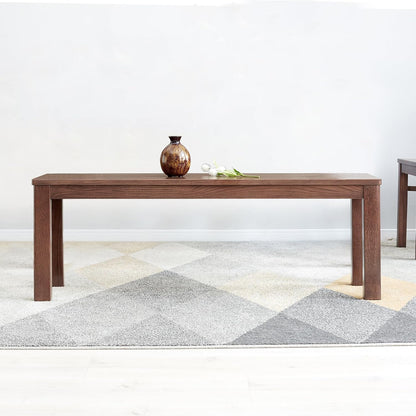 KEIKI Dinning Bench, 47.2" L Wood Dining Bench Indoor, Farmhouse Kitchen Table Bench for Kitchen, Living Room, Entryway, Walnut