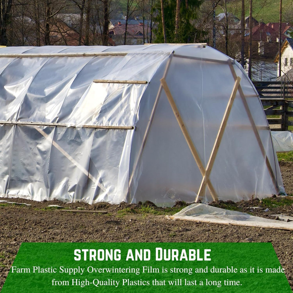 Farm Plastic Supply - Protective Clear Overwintering Plastic Film - Overwintering Film, 6 Mil Clear Plastic Film, Greenhouse Plastic, Durable Plastic Sheeting (4 Mil 40' x 100')