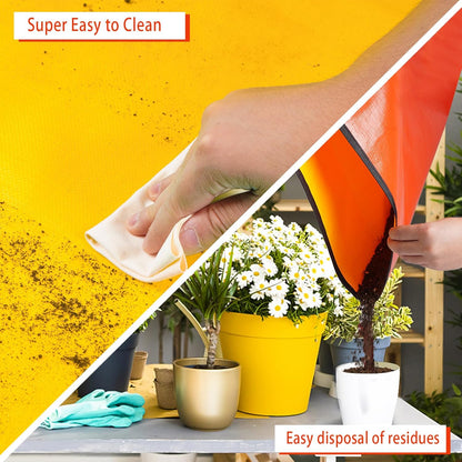 Extra Large Repotting Mat for Indoor Plants & Potting Soil Mat Portable Potting Tray Reusable Gardening Mat Garden Gift for Women Men (39.5"X39.5")
