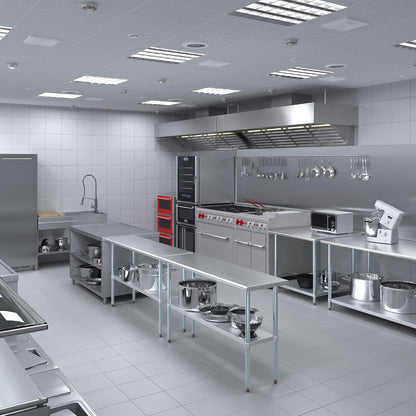Stainless Steel Table + Add Casters | Choose from 43 Sizes | NSF Metal Work Table for Kitchen Prep Utility | Commercial and Residential Applications.