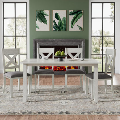 Peatuk Solid Wood Dining Chair Set of 2, Part of Dining Table Set, Mix and Match Table, Chair Sold Separately for Dining Room, Kitchen, Grey