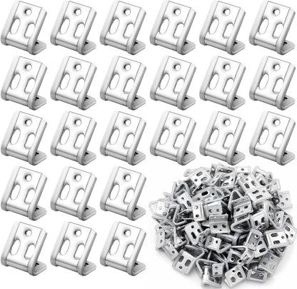 100 Pcs Couch Spring Clips Thick Upholstery Couch Spring Repair Clips for Furniture Sofa Chair Replacement Parts, 5-Hole