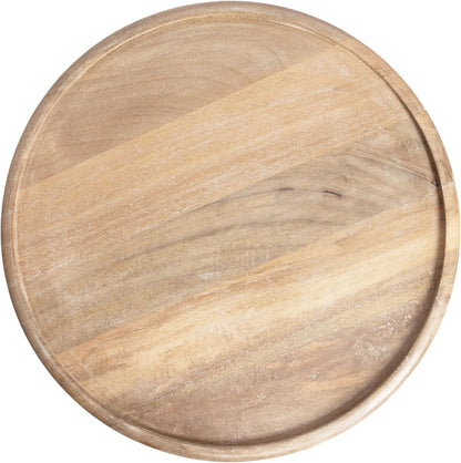 Kate and Laurel Willoughby Modern Wooden Spiraled Round Side Table, 15 x 15 x 24, Light Natural, Accent Pedestal End Table with Turned Base for Use as Indoor Plant Stand or Bedroom Nightstand Option