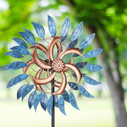 WONDER GARDEN Wind Spinner - 6.2FT Large Wind Sculpture Wind Spinner Metal Windmills for Patio Lawn and Garden Outdoor Decorations