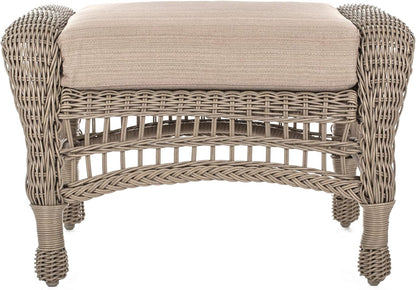 W Unlimited Saturn Collection Outdoor Garden Patio Ottoman Light Brown