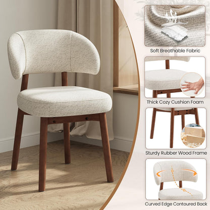 MALOL 47"-63" Extendable Round to Oval Dining Table Chairs Set for 4-8, Modern Wooden Kitchen Table and Chairs with Hidden Storage and Fluted Design for Dining Room/Small Space(Natural Wood and Brown)