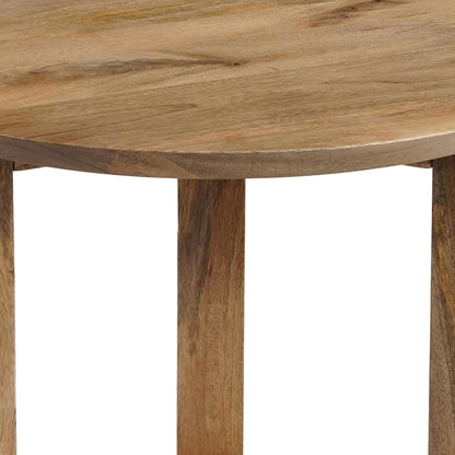 TUP THE URBAN PORT Nina 18.5" Round Handcrafted Side End Table | Natural Brown Mango Wood