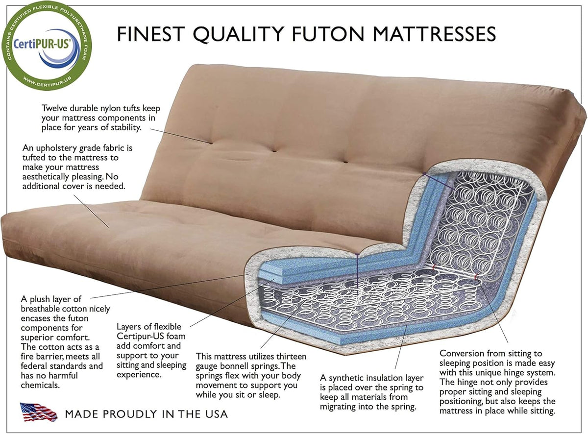 Kodiak Furniture Tucson Full Size Futon Set, Oregon Trail Saddle