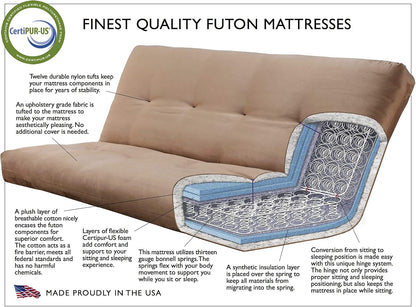 Kodiak Futons Full Size Futon in Espresso Finish, Brown