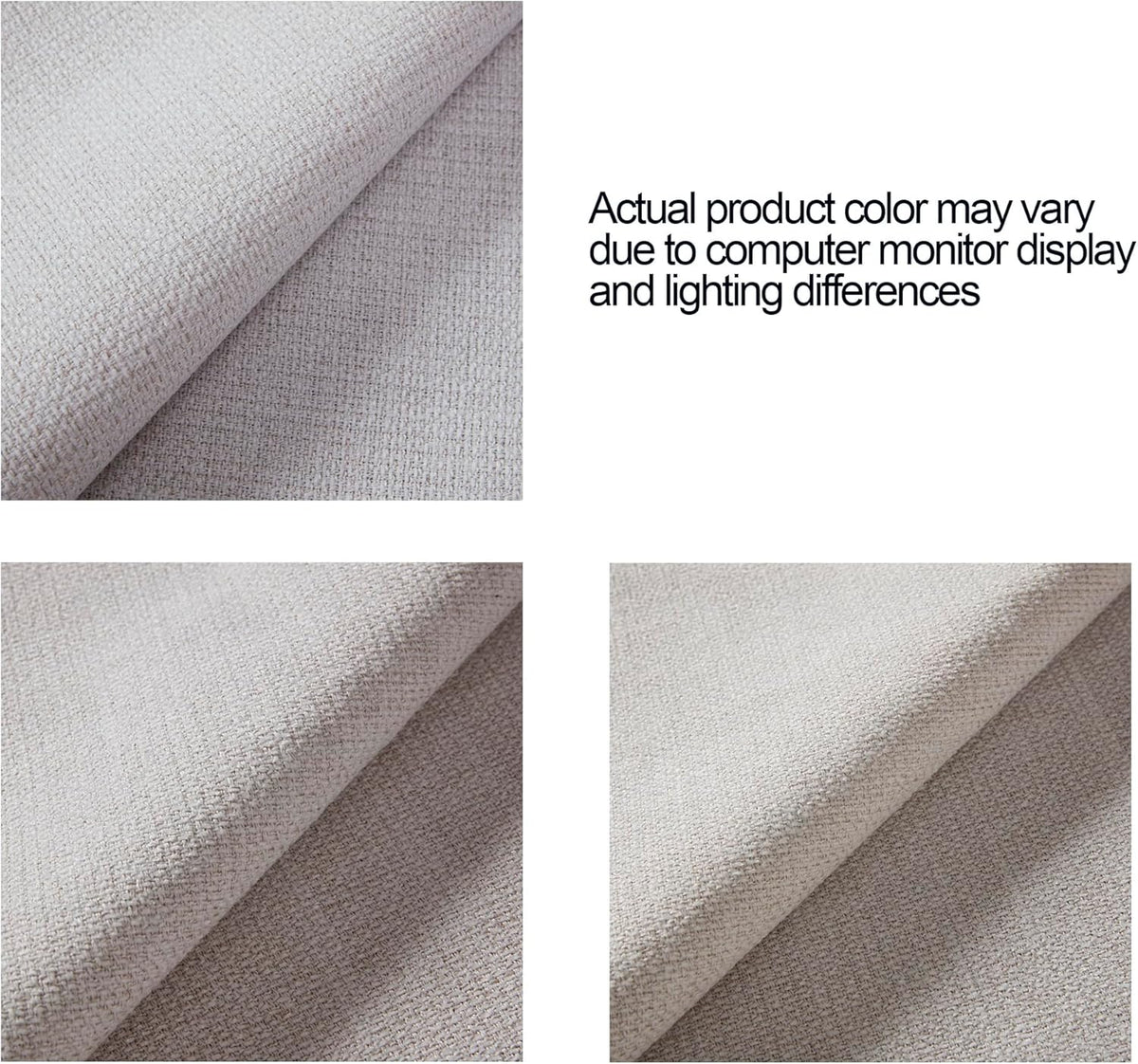 Queen 54" Tall Headboard Carmen Wingback Upholstered Platform Bed Frame Premium Canvas Chenille Elegant Simplicity for Bedroom No Box Spring Needed Easy Assembly No Noise Textured Ivory