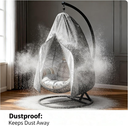 Heavy-Duty 210D Oxford Swing Cover-Waterproof UV-Resistant and Windproof Hammock with Drawstring((200cm*230cm) with storagebag)