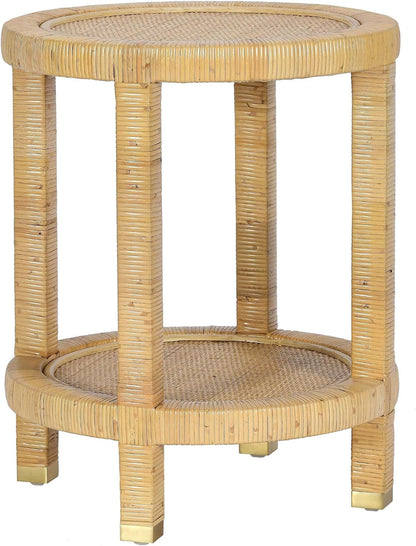 First of a Kind Side Table in Natural Brass