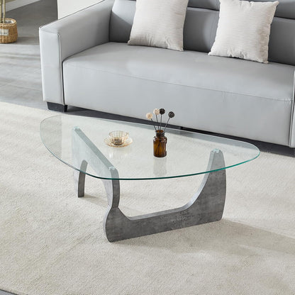 Btrpily Wooden Coffee Table - Modern Marble Coffee Table， Contemporary, Stylish, High-End Furnishing for Your Living Room (Marble Stone, Triangle)
