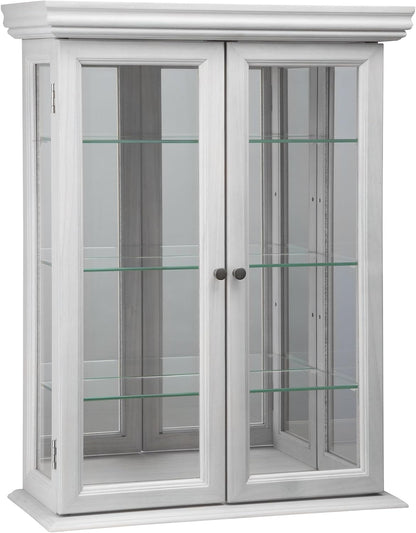 Design Toscano Country Tuscan Wall Curio Display and Storage Cabinet, 20 Inches Wide, 7 Inches Deep, 26 Inches High, Lily White