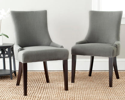 SAFAVIEH Home Collection - Lester Granite Upholstered Dining Chair, Modern Armless Design with Solid Wood Legs, Comfortable Seating for Dining Room or Kitchen (MCR4709B)