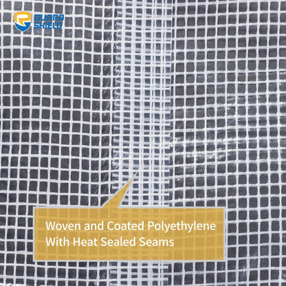 GUARD SHIELD Clear White Tarp Heavy Duty 12x16 Feet Waterproof for Greenhouse Outdoor Garden Poly Cover UV Resistant 3x3 Weave 10mil