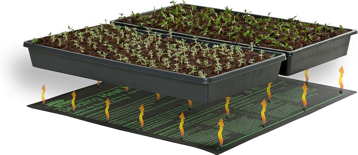 Hydrofarm Jump Start MT10008,45 Watt UL Certified Seedling Seedling & Germination Heat Mat, 20"x20", Black