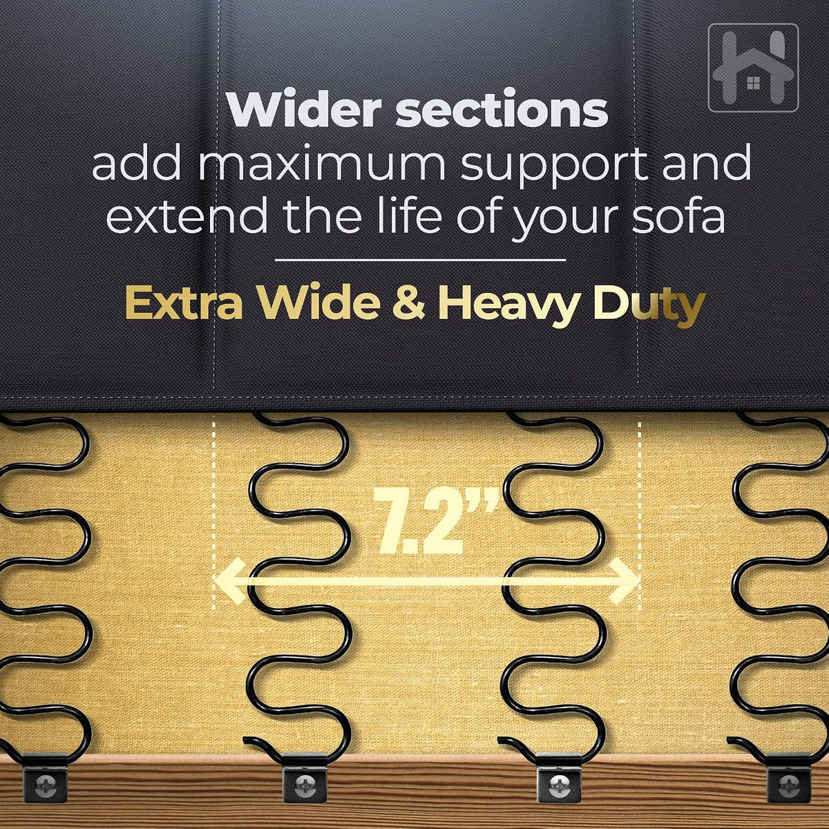 Golden Home Essentials Heavy Duty Couch Support for Sagging Cushions – 23in x 72in Extra Wide Sofa Cushion Board - Anti-Slip Sofa Cushion Support Board | Breathable Material