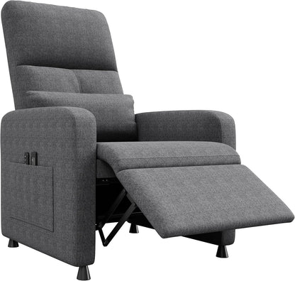 Garvee Power Recliner Chair, Adjustable Electric Recliner Ergonomic Overstuffed Single Sofa, Padded Seat, Side Pockets and USB Port, Home Theater Seating for Living Room