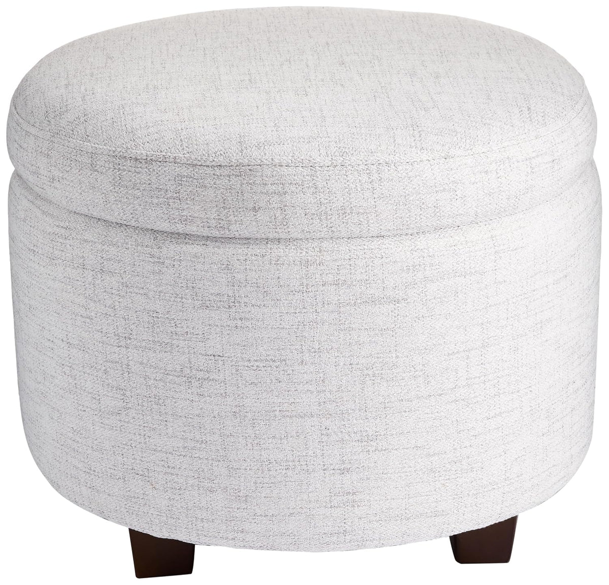 Evolur Vienna Ottoman in Fog Grey, Made from Sturdy and Sustainable FSC-Certified Wood, Comes with A Comforting Footrest, Compact Ottomans, Ottomans for Living Room