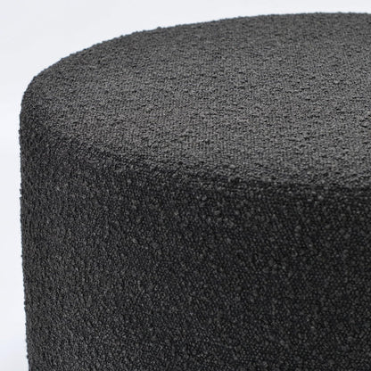 KINWELL Modern Round Boucle Ottoman (24" D x 24" W x 13" H) | Upholstered Multi-Functional Sofa Footrest, Side Table, Extra Seating for Living Room, Bedroom, Entryway
