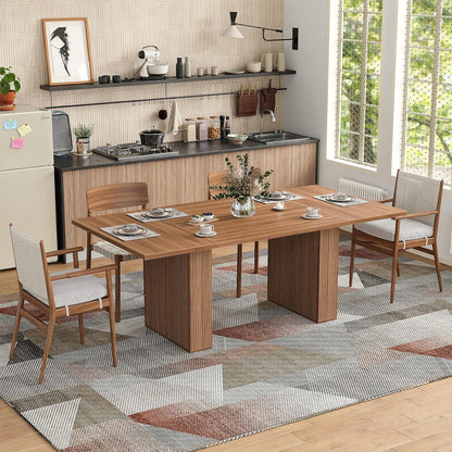 Yanosaku 78.7'' Dining Table for 4 6 8 10, Rectangular Kitchen Table with Storage, Farmhouse Dining Room Table for Kitchen, Dining Room, Living Room