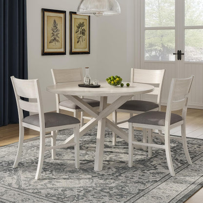 Peatuk Solid Wood Dining Chair Set of 2, Part of Dining Table Set, Mix and Match Table, Chair Sold Separately for Dining Room, Kitchen, Grey